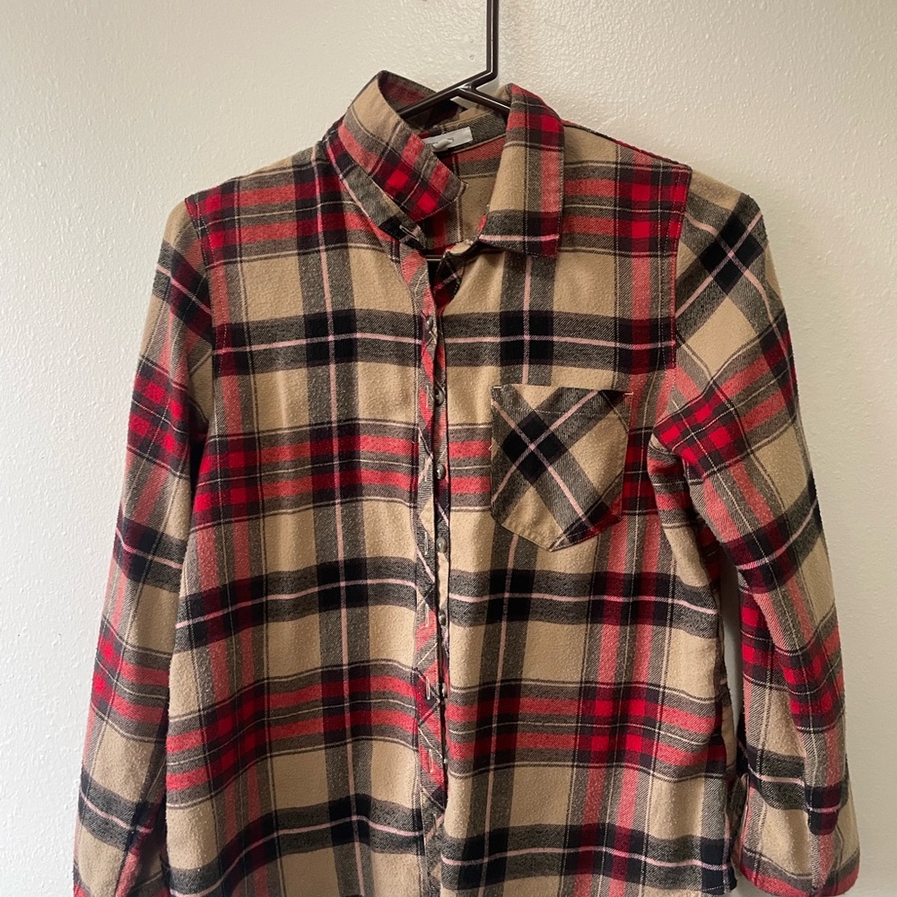 Plaid Button-Up Shirt